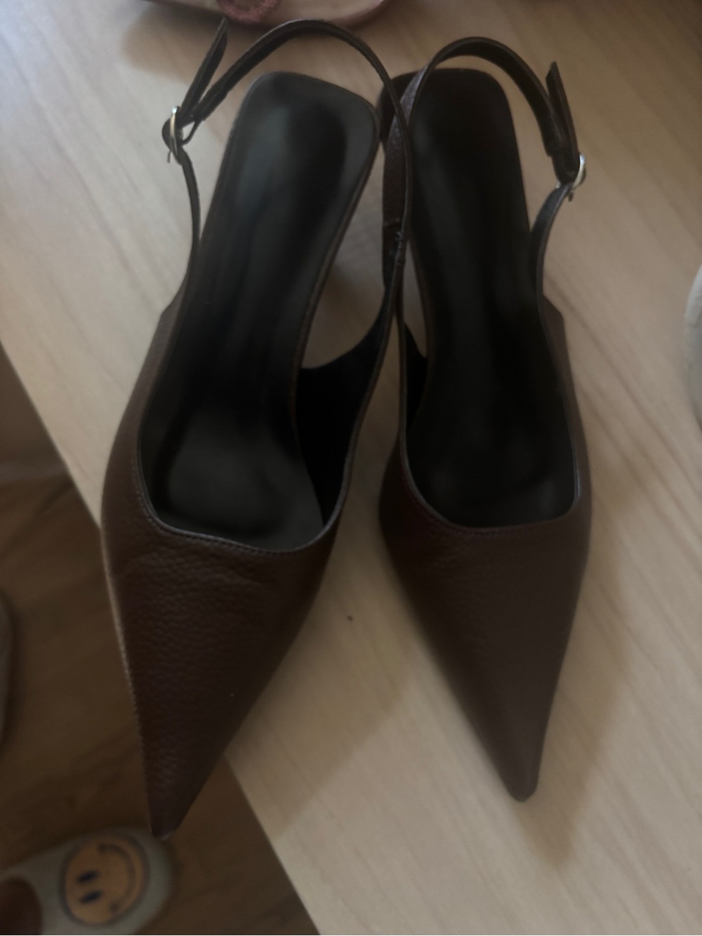 Women’s Pointed Slingback Heels in Dark Brown